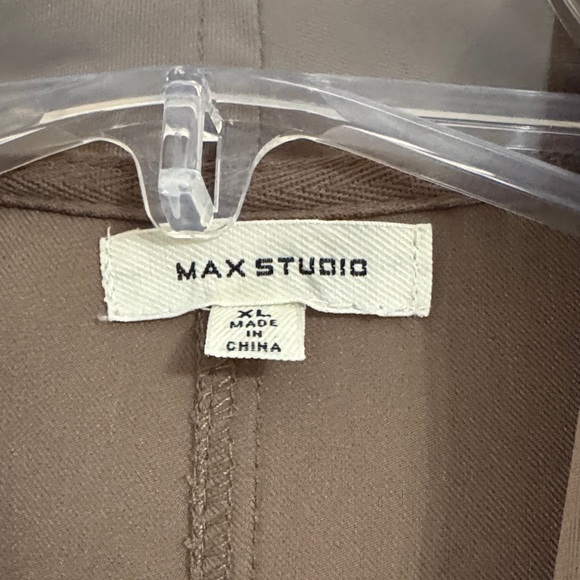 Max Studio Brown Draped Blazer PTP 24 inches Flaw see picture. - Picture 2 of 4